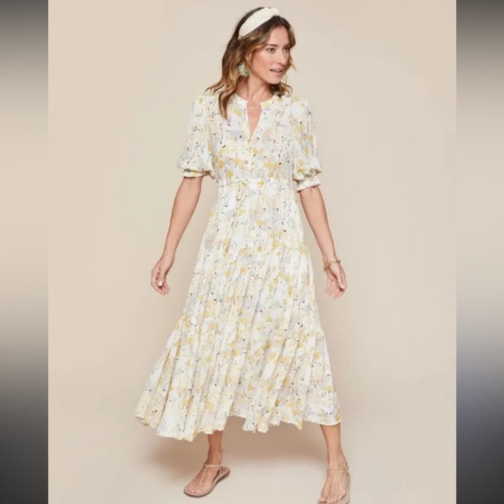 Spartina 449 Lynette Salt Marsh floral dress size Medium
